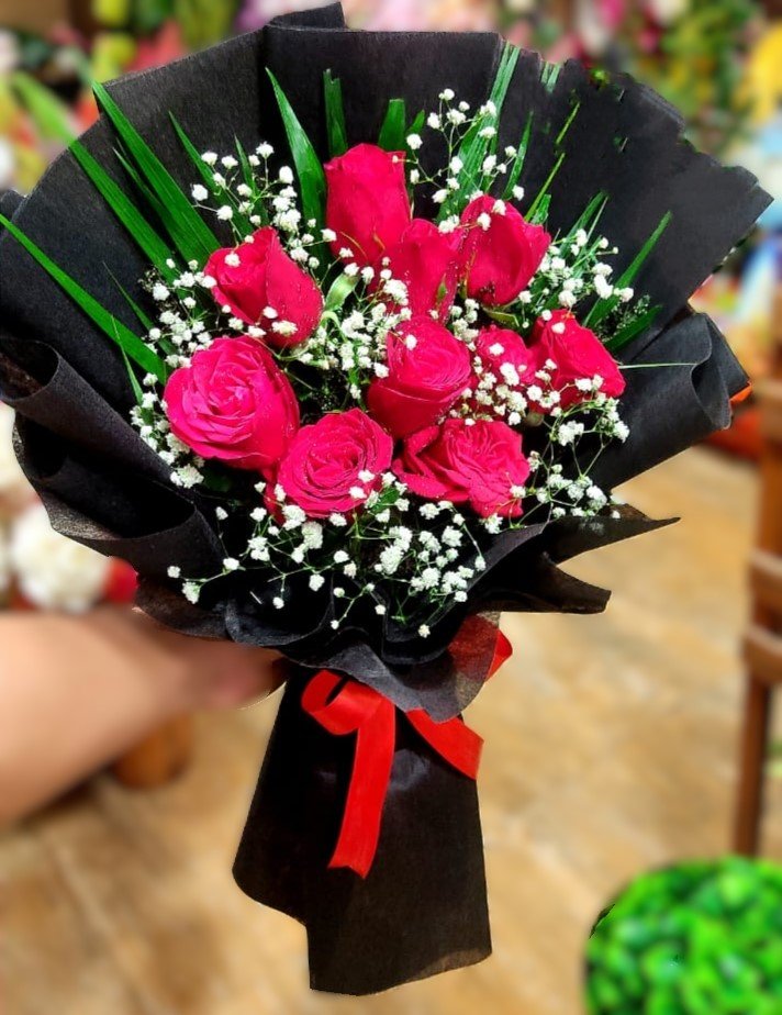 Radiant Red Roses Hand Bouquet